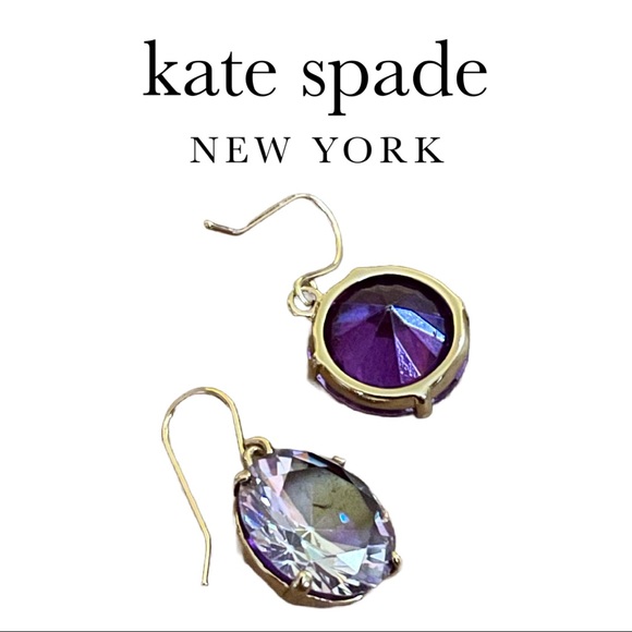 kate spade Jewelry - *FLASH SALE 9/20/22* kate spade “Shine On” French Wire Drop Earrings Purple NWT